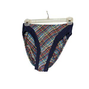 Vintage Jantzen Womens High Waisted Plaid Swim Bottoms Size 12 90's Made In USA